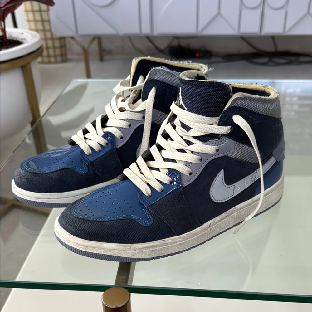 Nike Air Jordan 1 Mid SE Craft 'Inside Out-Obsidian' DR8868-400 Men's Size 7 - Picture 1 of 5